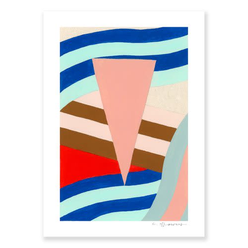 Letter S | Prints by Christina Flowers. Item made of cotton with paper works with contemporary & coastal style