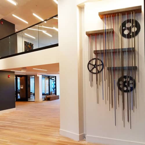 Bicycle-themed Wall Sculpture | Wall Hangings by Artists Circle Fine Art | Modern on M in Washington. Item composed of steel