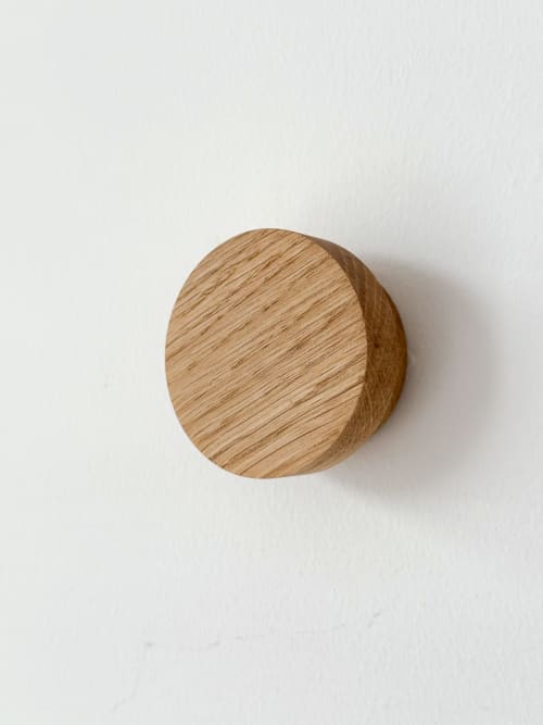 Round Wall Hook | Hardware by Ana Salazar Atelier. Item composed of oak wood in minimalism or contemporary style