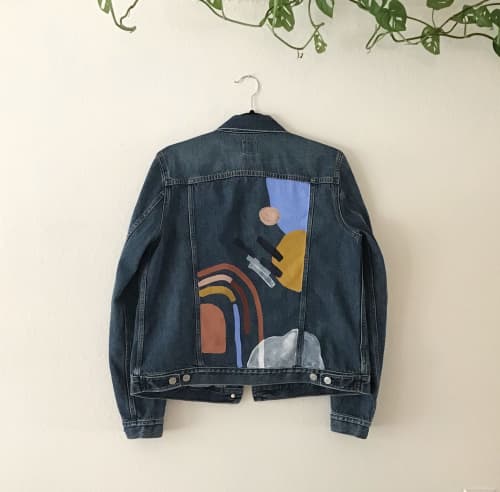 Custom hand painted denim | Apparel in Apparel & Accessories by Quinn Dimitroff. Item composed of cotton and synthetic