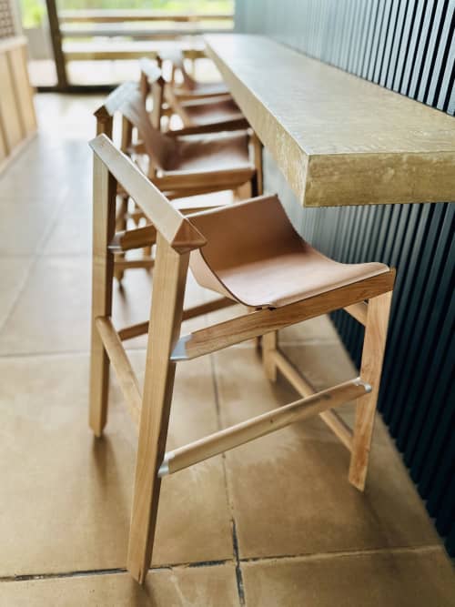 Barstool 1903 | Bar Stool in Chairs by Espina Corona | Estancias Golf Club in Pilar. Item composed of wood and leather