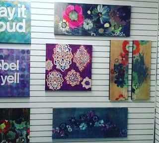 Floral Paintings | Oil And Acrylic Painting in Paintings by Colleen Sandland Beatnik | Ross Dress for Less in Los Angeles. Item made of canvas