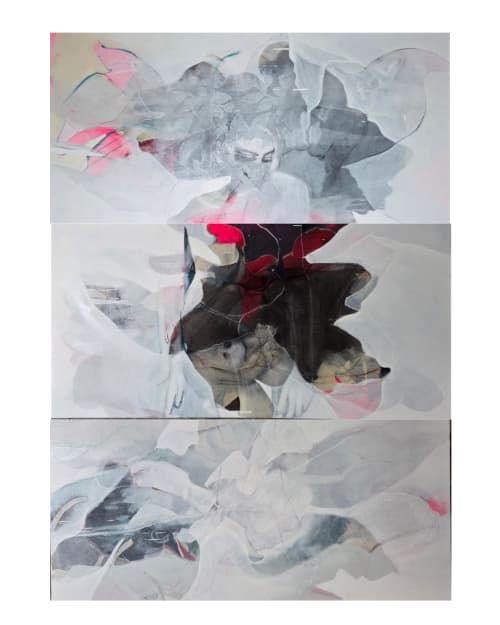 Magnolia | Paintings by Joanna Cutri. Item made of canvas works with minimalism & contemporary style