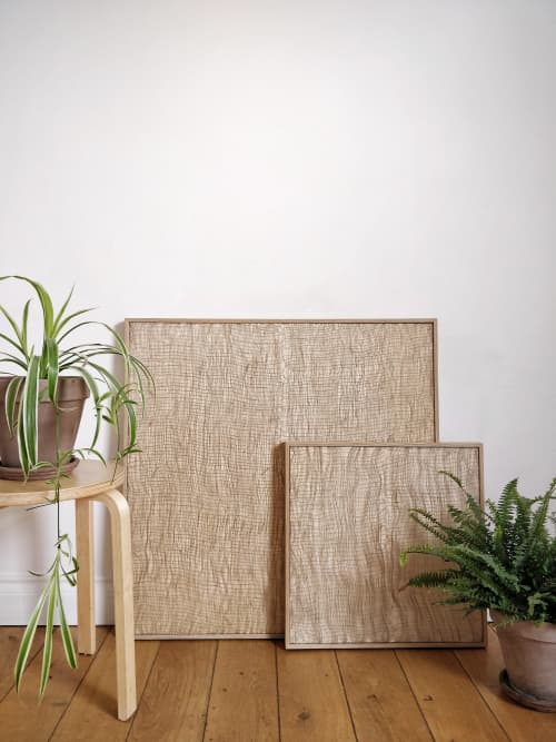 Tender Space | Wall Sculpture in Wall Hangings by Saskia Saunders. Item composed of oak wood and cotton in minimalism or contemporary style