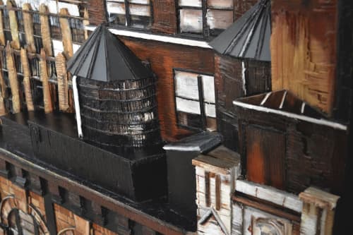 "The Need for Old Buildings" | Oil And Acrylic Painting in Paintings by Heather Kocsis. Item composed of wood and synthetic in contemporary or industrial style