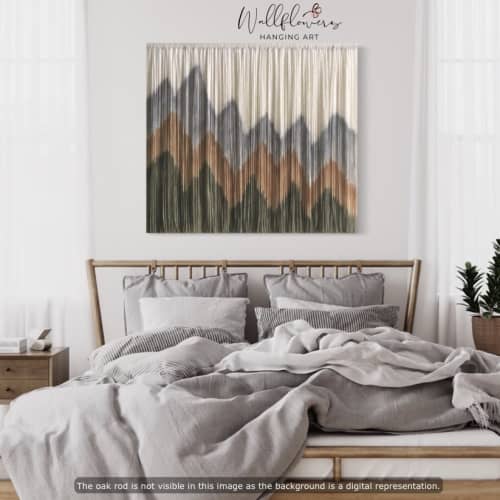 Sierra Sage Grey Tan Sage Green Textile Wall Tapestry By Wallflowers  Hanging Art | Wescover Wall Hangings