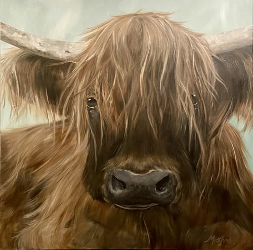 You looking at me? | Paintings by Marilyn Landers. Item composed of canvas compatible with contemporary and country & farmhouse style