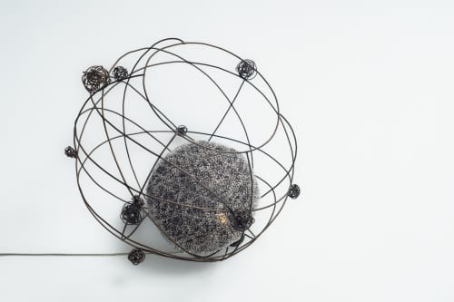 Orb Solo with Dots Table Lamp | Lamps by Claudine Gevry Studio | Umbra & Lux in Vancouver. Item made of copper