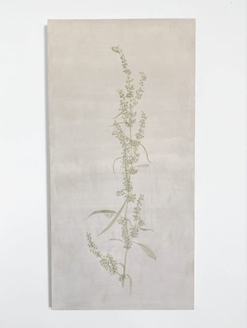 Rumex Crispus | Oil And Acrylic Painting in Paintings by Tania Love. Item made of wood with synthetic