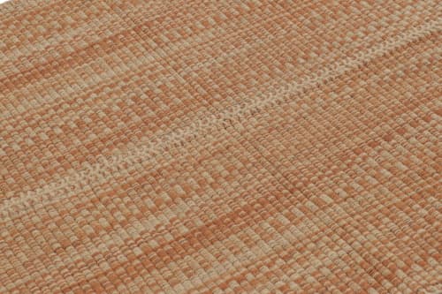 Rug & Kilim's Accent Kilim, Beige with Orange Textural | Area Rug in Rugs by Rug and Kilim