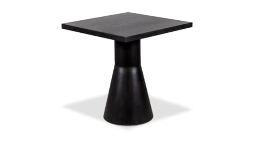 Ebonized Oak Wood Black Square Dining Table by Costantini | Tables by Costantini Design. Item composed of walnut