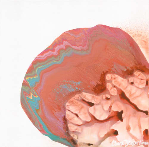 The Edge of Cerebral | Oil And Acrylic Painting in Paintings by Claire Desjardins. Item made of canvas with synthetic