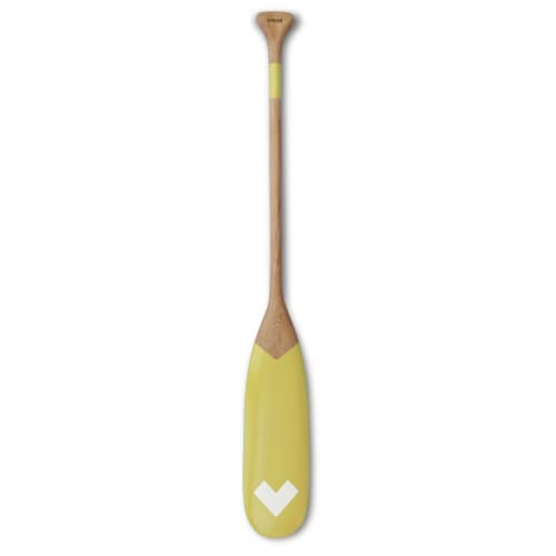 Heart Lagoon Yellow Painted Paddle - Decor Object | Wall Sculpture in Wall Hangings by Hualle. Item composed of wood compatible with eclectic & maximalism and art deco style