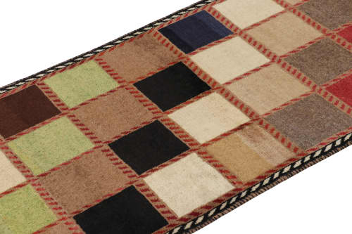 Vintage Gabbeh Persian Rug with Colorful Geometric Patterns | Area Rug in Rugs by Rug and Kilim