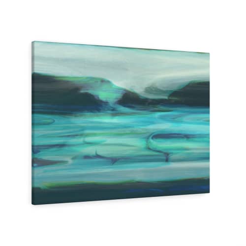 Winter River 1235 | Prints in Paintings by Petra Trimmel. Item made of wood & canvas