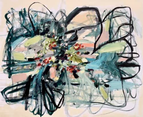 Apareces Tú | Oil And Acrylic Painting in Paintings by Susana Aldanondo. Item made of canvas with synthetic works with country & farmhouse style