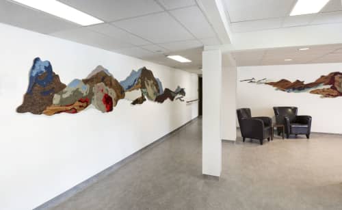 Panorama | Wall Sculpture in Wall Hangings by Yechel Gagnon | Centre d'hébergement de Rigaud in Rigaud. Item made of wood & synthetic
