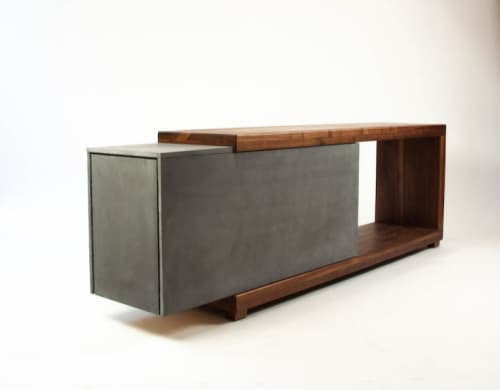 Mignun Grey | Console Table in Tables by Curly Woods. Item composed of walnut
