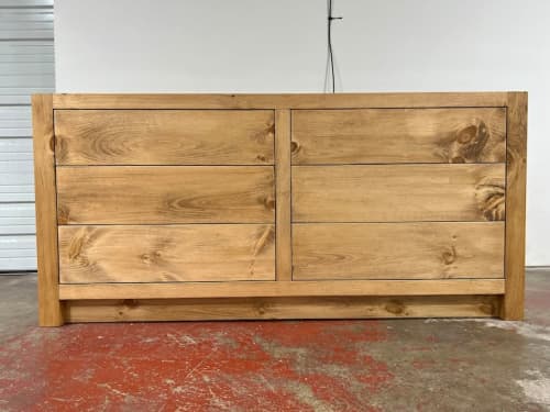Model #1070 - Custom Kitchen Island | Countertop in Furniture by Limitless Woodworking. Item made of maple wood compatible with mid century modern and contemporary style