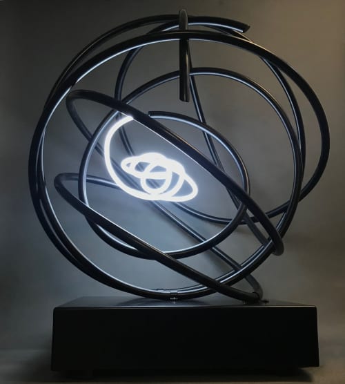 Neon Orb | Public Sculptures by Mark Beattie MRSS. Item composed of copper
