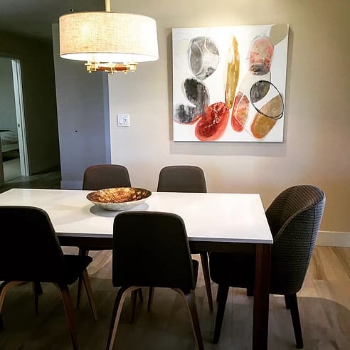Palm Desert Project | Oil And Acrylic Painting in Paintings by TS ModernArt Studio. Item made of synthetic