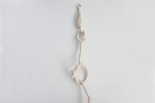 Knotted Rope Sculpture, Wall Hanging, Knot Wall Art, Natural | Wall Sculpture in Wall Hangings by Freefille. Item made of cotton works with minimalism & mid century modern style