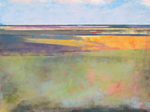 Fiesta Key | Oil And Acrylic Painting in Paintings by Victoria Primicias. Item composed of wood & canvas compatible with contemporary and coastal style