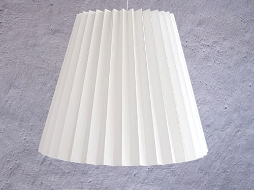 Empire pleated lampshade, origami, modern, paper | Pendants by Studio Pleat