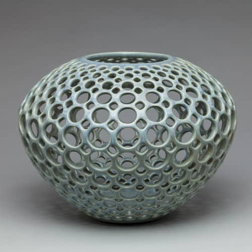Lace Orb- Blue/Green | Vases & Vessels by Lynne Meade