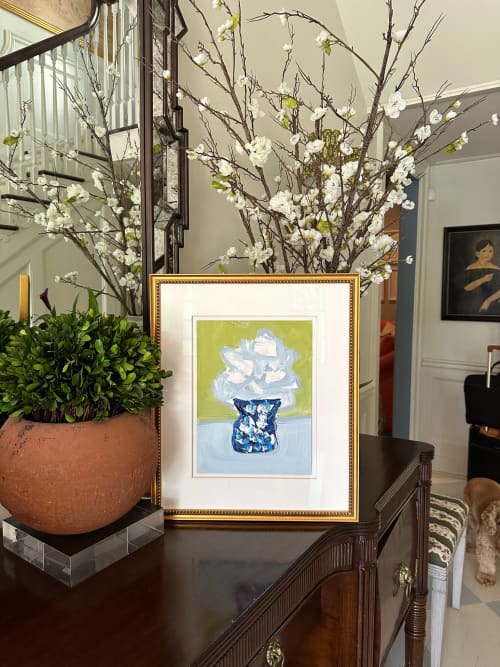 Ginger Jar I | Oil And Acrylic Painting in Paintings by Erin Donahue Tice Fine Art. Item made of paper & synthetic