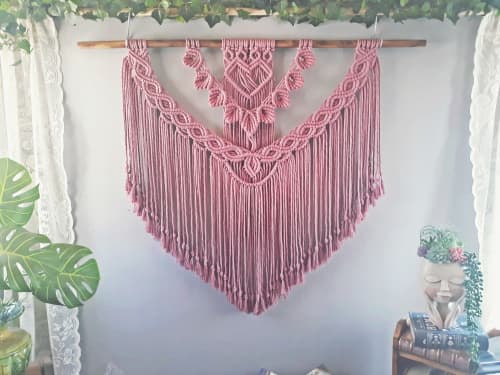 Large Shell Pattern Macrame Wall Hanging for Home Decor | Wall Hangings by Desert Indulgence | Desert Indulgence in Golden Valley