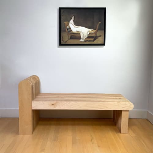 Recamier Bench | Benches & Ottomans by Furbershaworks. Item composed of wood in minimalism or contemporary style