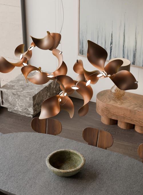 Dune 8 Cluster Pendant Light | Chandeliers by MOSS Objects. Item composed of metal compatible with contemporary and japandi style