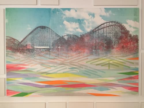 Le Monstre, La Ronde. 2016 | Oil And Acrylic Painting in Paintings by Jason Cantoro | W Montreal in Montréal. Item composed of wood and synthetic