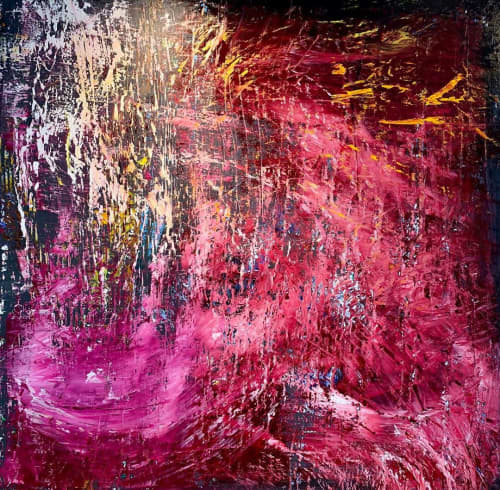 Intense Fusion | Oil And Acrylic Painting in Paintings by Checa Art. Item composed of canvas & synthetic