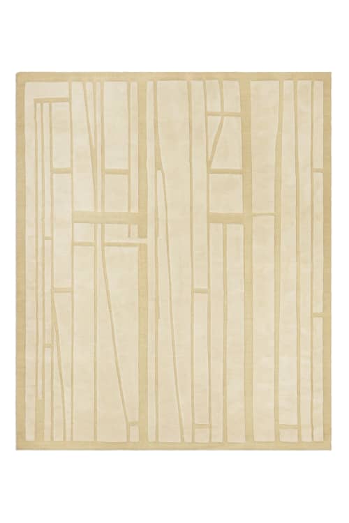 geometry. 004 - Kilim field with Persian knot cut pile motif | Area Rug in Rugs by MK Objects. Item made of wool & fiber compatible with contemporary and japandi style