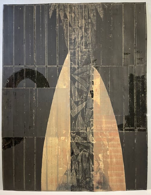 does have | Mixed Media in Paintings by Susan Smereka. Item composed of paper in contemporary or modern style