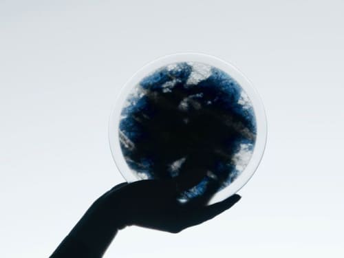 Impronte - blue sodalite 200 | Decorative Tray in Decorative Objects by gumdesign. Item made of marble with glass works with contemporary style