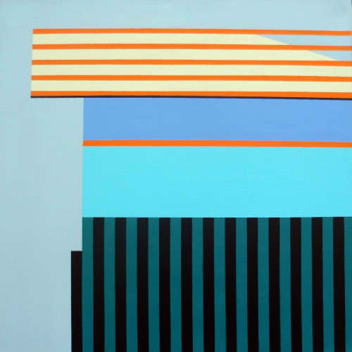 DOCK | Oil And Acrylic Painting in Paintings by Enda Bardell. Item composed of canvas and synthetic