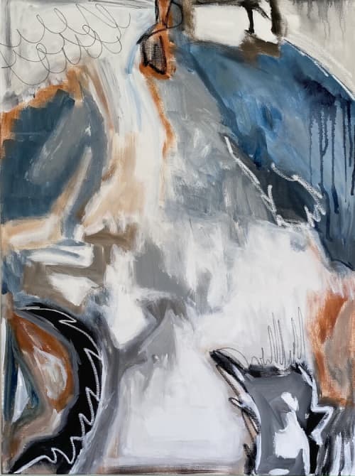Journey II | Oil And Acrylic Painting in Paintings by Donna Benedetto Art. Item made of canvas & synthetic