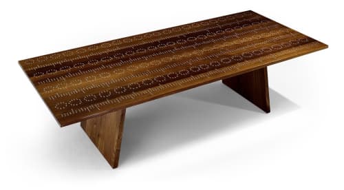 Nail Inlay Table No. 18 | Coffee Table in Tables by Peter Sandback. Item composed of walnut in contemporary or modern style