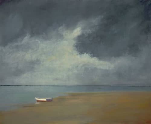 Anne Packard "Evening Calm" | Oil And Acrylic Painting in Paintings by YJ Contemporary Fine Art. Item composed of canvas