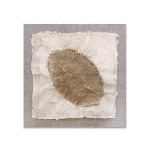 Inizio Avorio I | Mixed Media by Kim Fonder. Item made of paper
