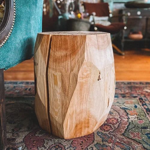 Faceted End Table | Tables by Beck & Cap. Item made of wood works with modern style