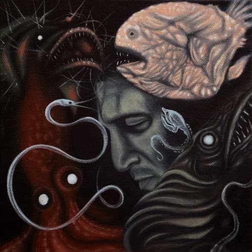 The Depths | Oil And Acrylic Painting in Paintings by John Ives. Item composed of canvas and synthetic