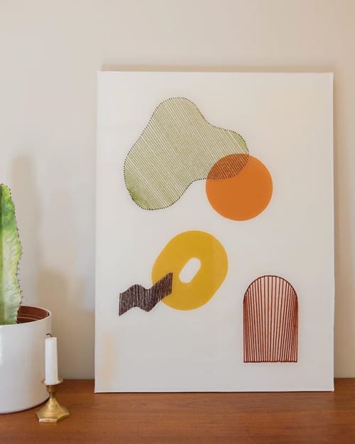 Wall Art - Fiber, Paint, and Resin | Mixed Media by Tiffany Lusteg. Item made of wood with fiber