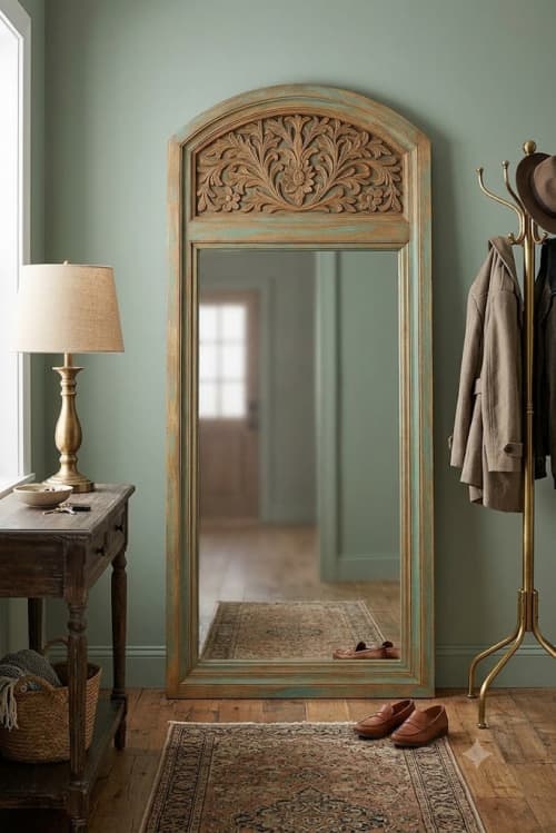 The Heritage Botanical Arch Mirror | Decorative Objects by Famous Art Group Of Industries