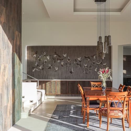 Flock Of Doves | Wall Sculpture in Wall Hangings by Claire Brewster. Item composed of paper
