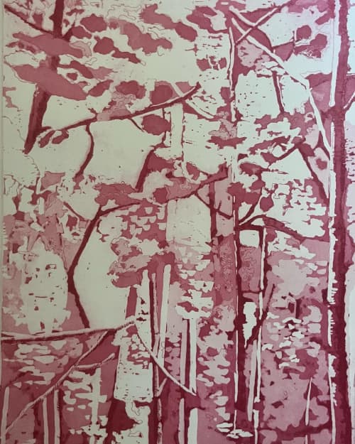 Aspens Etching | Prints by Kaveri Singh. Item made of canvas