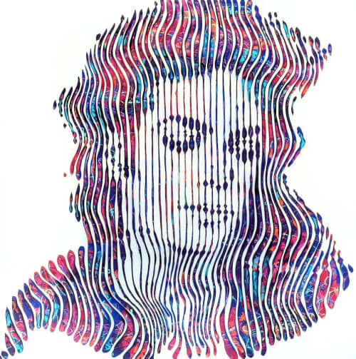HEAL THE WORLD MICHAEL JACKSON | Oil And Acrylic Painting in Paintings by Virginie SCHROEDER | San Francisco in San Francisco. Item composed of canvas and synthetic